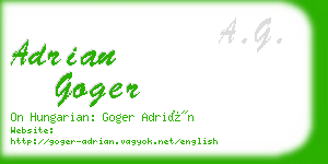 adrian goger business card